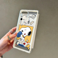 Snoopy drinking water cartoon dual color airbag case for Samsung /S23 UITRA/S22 UITRA /S25 FE /S24 U