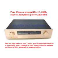 Fully balanced pure Class A preamplifier C-2860, replica Accuphase power amplifier, distortion: 0.003%