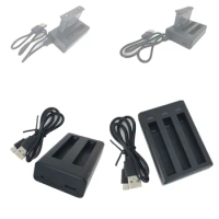 2 / 3 Slots Battery Charger + Charging Cable Kit Dual USB Charger for INSTA360 One X2 IS360X2B