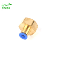 30pcs Green Thumb 1/2 Inch Female Thread Pneumatic Fitting Inner Diameter 6mm/8mm Brass Straight Connector Hose Quick Joints