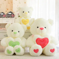 1pc 60cm beautiful Cute Stuffed Plush Toy Holding LOVE Heart Big Plush Teddy Bear Soft Gift for Birthday Girls' Brinquedos