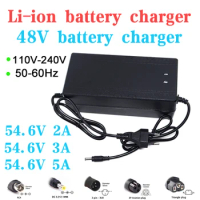 54.6V 2A/54.6V 3A/54.6V 5A Charger 48V 2A 3A 5A Li-ion Charger 110V / 220V 50-60Hz for 13S 48V lithium battery pack Fast charger