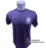Kaos Kombinasi Satpam Abu/Coklat | Kaos Kombinasi Satpam | Kaos Satpam Logo Polyester