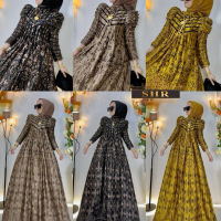 BY SHR ORI NEW READY MAXI DRESS INCES ANGSA SATIN BORDIR SWAROSKYY BY SHR ORI
