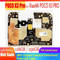 128GB 256GB Original Unlocked Motherboard For Xiaomi Poco X3 Pro Mainboard Circuits Logic Board Andr