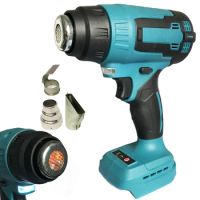 2000W 50-600℃ Electric Heat Gun for Makita 18V Battery Cordless Handheld Hot Air Gun with 3 Nozzles Industrial Home Hair Dryer