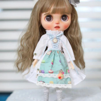Three piece set Blythe dress autumn Coconut ice cream biscuits 30 cm bjd toy skirt (Fit for Pullip,Ob24, ob22、Licca)277462