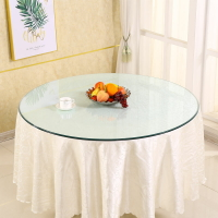 定做圓形鋼化玻璃桌面家用茶幾玻璃臺面酒店圓桌餐桌轉盤方形桌面