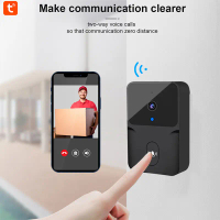 Tuya WiFi Video Doorbell Wireless HD Camera IR Alarm Security Smart Home Door Bell WiFi Intercom for