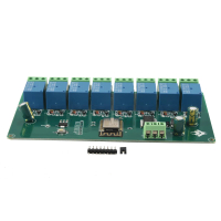 Modul geganti WIFI 8 saluran ESP8266, papan pembangunan ESP-12F, bekalan kuasa 5V / 7-28V, modul WIF
