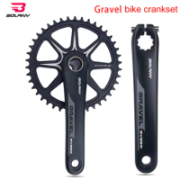 Bolany Gravel Bicycle Crankset 170mm GXP Single Chainring 10/11 Speed CNC Wide and Narrow Sprocket 42T For Off-Road Crank Set