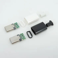 TYPE C USB 3.1 24 Pin Male Plug Welding Connector Adapter with Housing Type-C Charging Plugs Data Cable Accessories Repair v