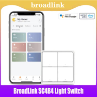 BroadLink SC4B4 Smart 4 gang Light Switch Smart Home Automation Remote Control Scene Switch