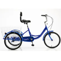 20-Inch 24-Inch 26-Inch Elderly Human Tricycle Adult Pedal Tri-Wheel Bike Framed Load