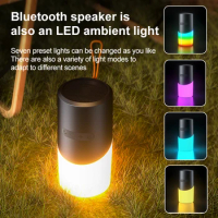 Bluetooth Speaker RGB LED Waterproof Mini Portable Outdoor Ambience Lamp Speaker TF Card MP3 Player For iPhone For Samsung Phone