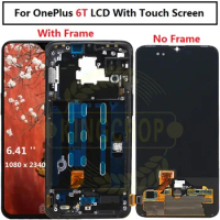 Oneplus 6T LCD with frame Display Screen Touch Panel Assembly Original One plus 6T LCD Display Digitizer Display OnePlus6 T LCD