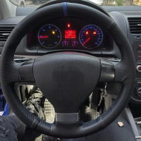 Black Anti-Slip Steering Wheel Braid Car Steering Wheel Cover For Volkswagen Passat B6 Tiguan Golf 5 Jetta Mk5 Car Accessories