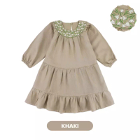 Mooi Heartmade Mooi Dress Anak Gamis Anak Perempuan Raya Collection Alara Dress - Khaki
