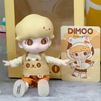 Raincoat Cat DIMOO Movable Doll BJD Action Figure Ornaments Original Genuine Collection Kitty DIMOO Model Doll Toys Gift for Kid
