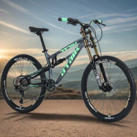 Outdoor bicycle,Mountain bike,26/27.5inch,Double disc brake,Soft tail,Speed drop,Shock absorption,aldult Men and women student
