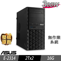 ASUS 華碩 TS100-E11 伺服器 E-2314/16G/2TBx2/FD