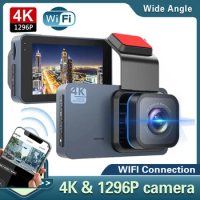 Car DVR Dashcam Wifi 3" IPS 4K GPS Dual Lens Registrator Auto Registrator Camera Video Recorder 24H Parking Monitor Camcorder