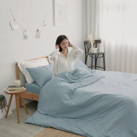 BUHO 天絲™萊賽爾3.5尺單人床包枕套組(月白藍)