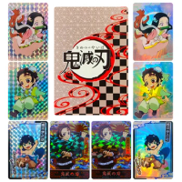 DIY Demon Slayer Kamado Nezuko Kamado Tanjirou Anime characters Collection flash card Game card Cartoon toys Christmas gift