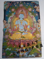 精美西藏唐卡佛像 絲綢繡 尼泊爾唐卡畫 唐卡金絲刺繡 金剛薩錘像
