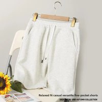 Summer Loose Sports Shorts Casual Versatile Cotton Blend Plus Size Five-Point Shorts Unisex Breathab