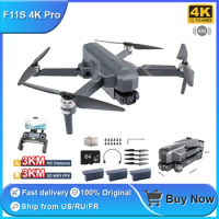 SJRC F11S PRO Drone With 4K Camera 5G WiFi GPS Quadcopter Brushless 2-Axis Gimbal Remote Control Aircraft Foldable RC Airplane