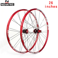 Novatec mountain bike MTB off road Aluminum alloy sun rims bike wheels 26 inches Disc Brake 4 Bearings 7-11speedQR Bicycle Wheel