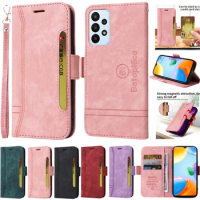 For Samsung Galaxy A23 A 23 5GSM-A236B Case Book Stand Multiple Card Bag Etui For Samsung Galaxy a23 a 23 Magnetic Absorpt Cover