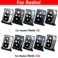 New Rear Back Camera Glass Lens With Frame For Redmi Note 10S 10 Note10 Pro Cell Phone Repair