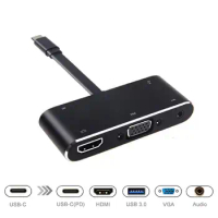 USB Type C USB-C To HDMI 4K USB 3.0 Audio VGA HUB Thunderbolt 3 Adapter Dex Mode For MacBook pro Samsung Note 8 S8 S9 Nintendo