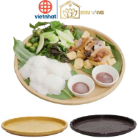Set 2 Mẹt giả mây tre, đựng đồ ăn, bún đậu, trái cây decor - 5726/7/8 GDNG