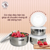 Bộ 4 thố Inox 304 có nắp chống rỉ nước Zebra - 184106 - sx tại Thái Lan