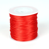 Iridescence/Red 1.5mm 40m/roll Korean Silk Cord Chinese Knot Macrame Rope Bracelet String for DIY Jewelry Findings Accessories