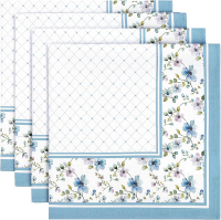 Lemon Green Leaf Print Cloth Napkins 100% Cotton 18 "X 18" Dinner Napkins Cloth Set Washable Napkins