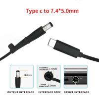 USB C PD Charging Cable Cord Type C to DC Universal Power Adapter Converter 4.5*3.0mm 65W 3A for Lenovo ThinkPad Dell Hp Laptops