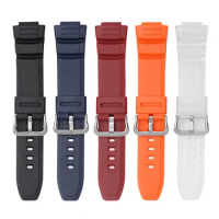 Watch Strap TPU Band For Casio MCW-100H MCW-110H W-S220 HDD-S100 WV-200 AE-2000 AE-2100 watch Strap Convex opening 16mm Replace