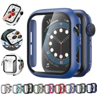 Glass+Case For Apple Watch Serie 6 5 4 3 SE 44mm 40mm iWatch Case 42mm 38mm Bumper Screen Protector+Cover Apple Watch Accessorie