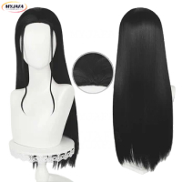 Nico Robin Cosplay Wig ONE PIECE Miss Allsunday Cosplay Black Long Straight Heat Resistant Synthetic Hair Anime Wigs + Wig Cap