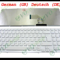 New Laptop Keyboard for Sony Vaio SVE15 SVE 15 SVE15 SVE1511 E 15.5" E15 White WITH Frame German GR Deutsch DE - 149032921