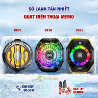 Quạt sò lạnh tản nhiệt điện thoại Ipad Memo CX07 CX10 Pro CX12 Led RGB bản nâng cấp toàn diện đóng b