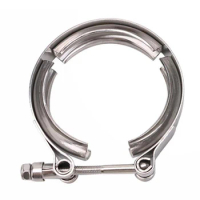 Universal 3 Inch Stainless Steel V-Band Downpipe Wastegate Exhaust Pipe Clamp Flange Kit Car Accessories