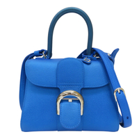 【二手名牌BRAND OFF】Delvaux德爾沃 藍色牛皮 Brillant MINI 兩用包
