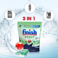 พร้อมส่ง-COD  [เก็บโค้ด]Finish dishwasher powerball 0 all in 1 max ฟินิชน้ำยาล้างจานชนิดเม็ด ปลอดภัย