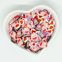 50g/lot Mixed Coffee Cup Heart Cake Slices Polymer Clay Sprinkles for Slimes Filling DIY Craft Nail Art Phone Decoration