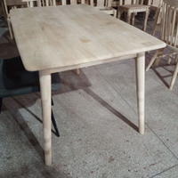 餐桌 北歐實木餐桌白胚白坯白茬家具橡膠木原木色餐桌實木餐桌椅